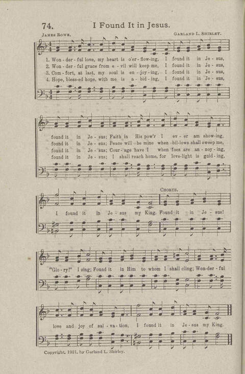 Salvation Songs: A collection of Songs and Hymns adapted to the needs of Revivals, Sabbath Schools, and Gospel Meetings Generally page 76
