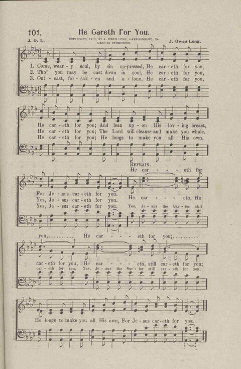 Salvation Songs: A collection of Songs and Hymns adapted to the needs of Revivals, Sabbath Schools, and Gospel Meetings Generally page 97
