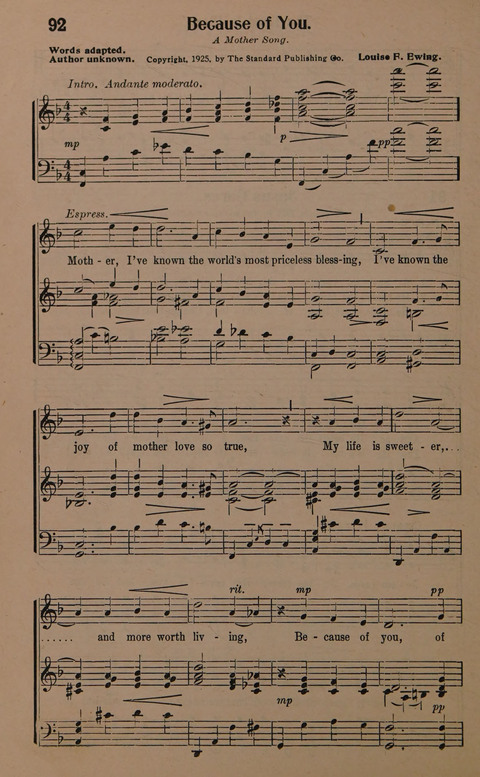 Sacred Solos and Duets: suitable for special music in church service, gospel meetings, Sunday school, Christian Endeavor, etc. page 100