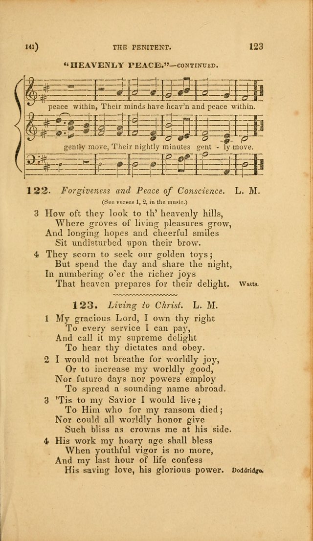 Sacred Songs for Family and Social Worship: comprising the most approved spiritual hymns with chaste and popular tunes page 141