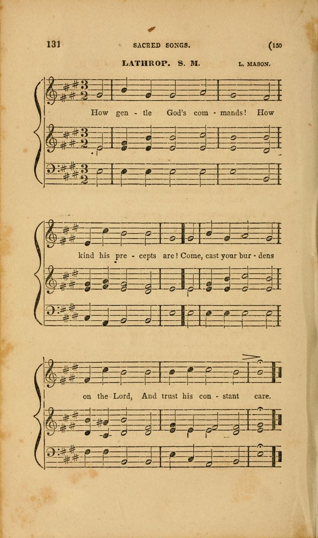 Sacred Songs for Family and Social Worship: comprising the most approved spiritual hymns with chaste and popular tunes page 150