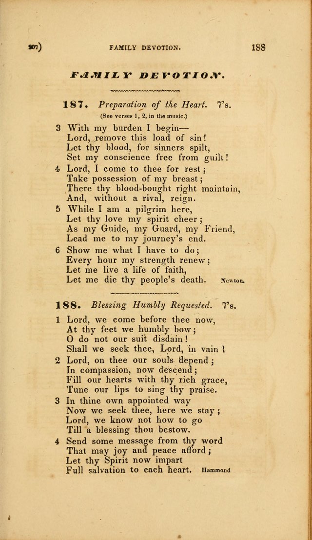 Sacred Songs for Family and Social Worship: comprising the most approved spiritual hymns with chaste and popular tunes page 207