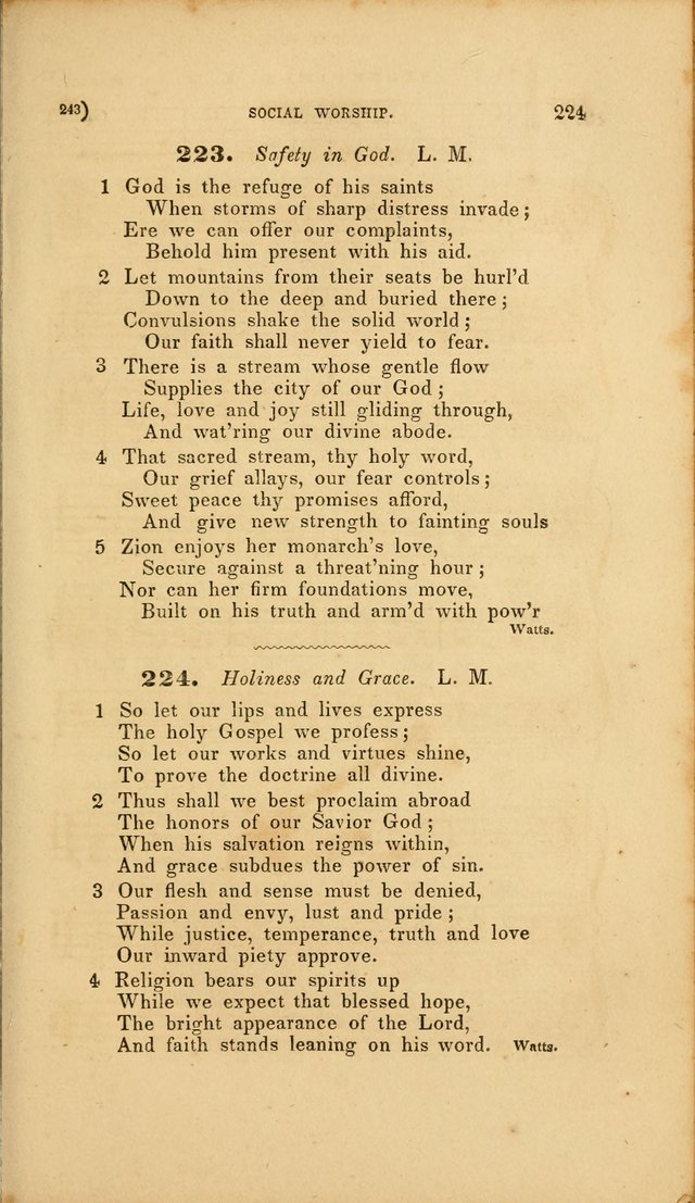Sacred Songs for Family and Social Worship: comprising the most approved spiritual hymns with chaste and popular tunes page 243
