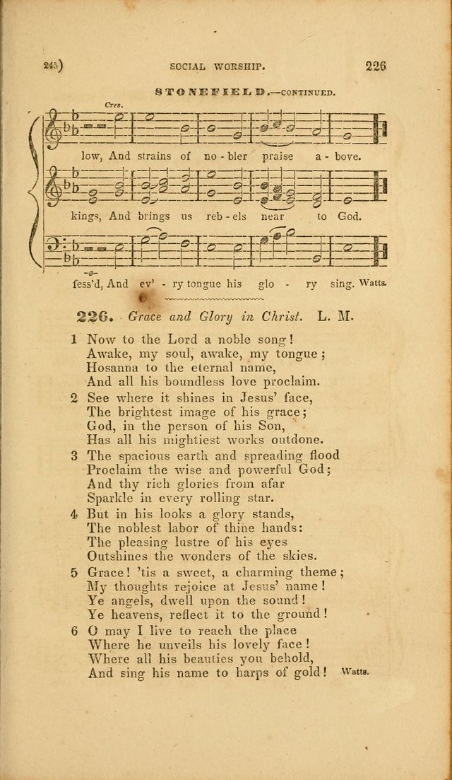 Sacred Songs for Family and Social Worship: comprising the most approved spiritual hymns with chaste and popular tunes page 245