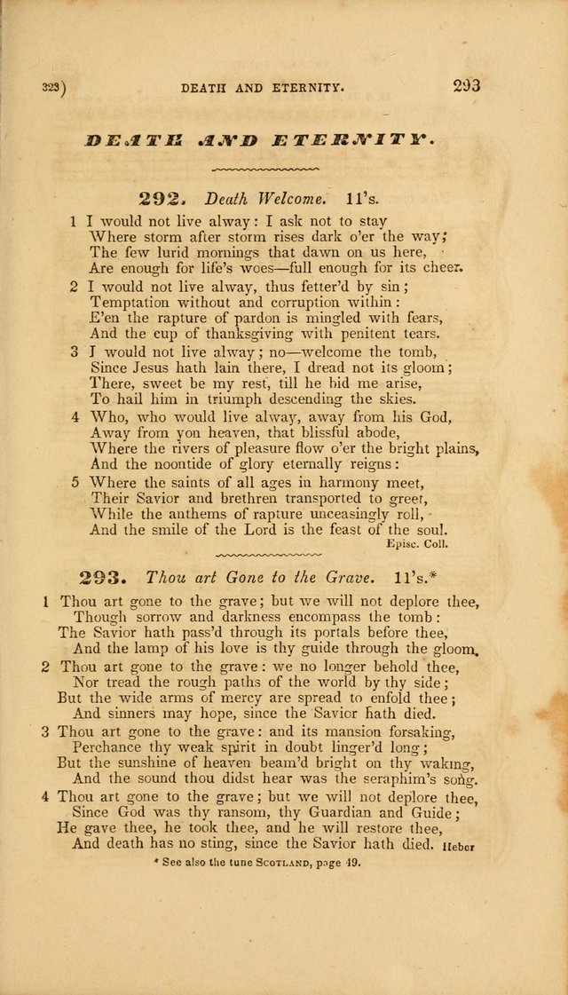 Sacred Songs for Family and Social Worship: comprising the most approved spiritual hymns with chaste and popular tunes page 323