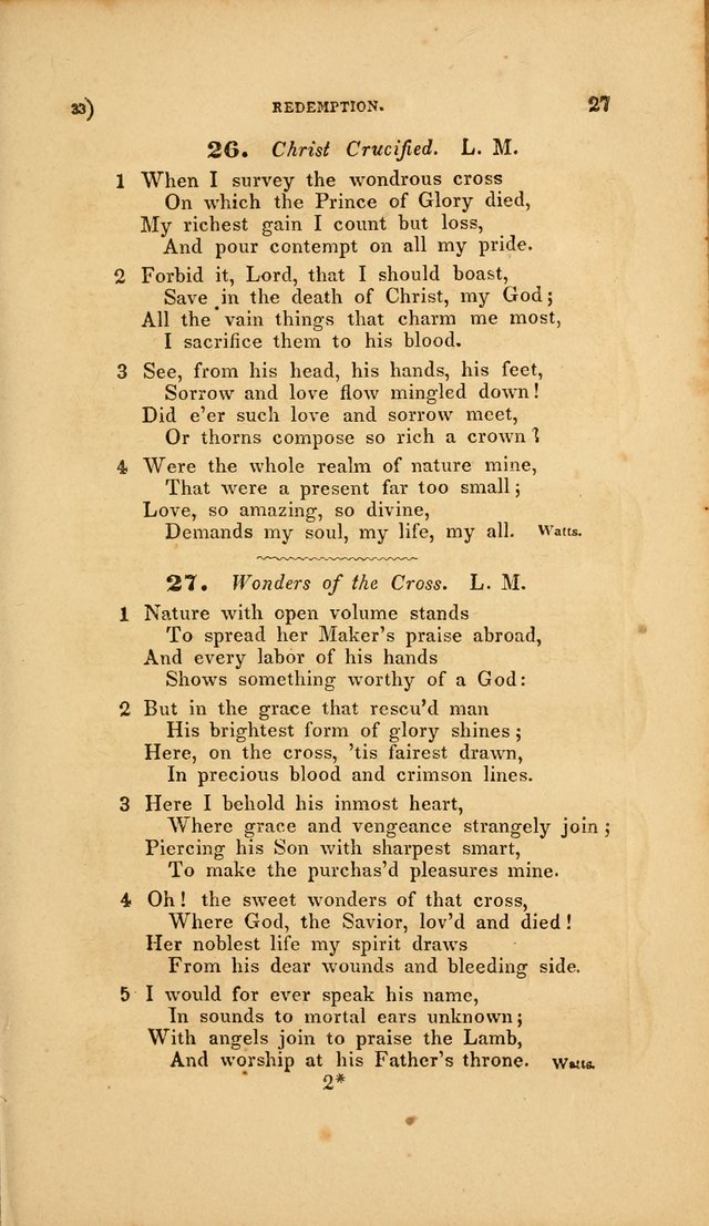 Sacred Songs for Family and Social Worship: comprising the most approved spiritual hymns with chaste and popular tunes page 33