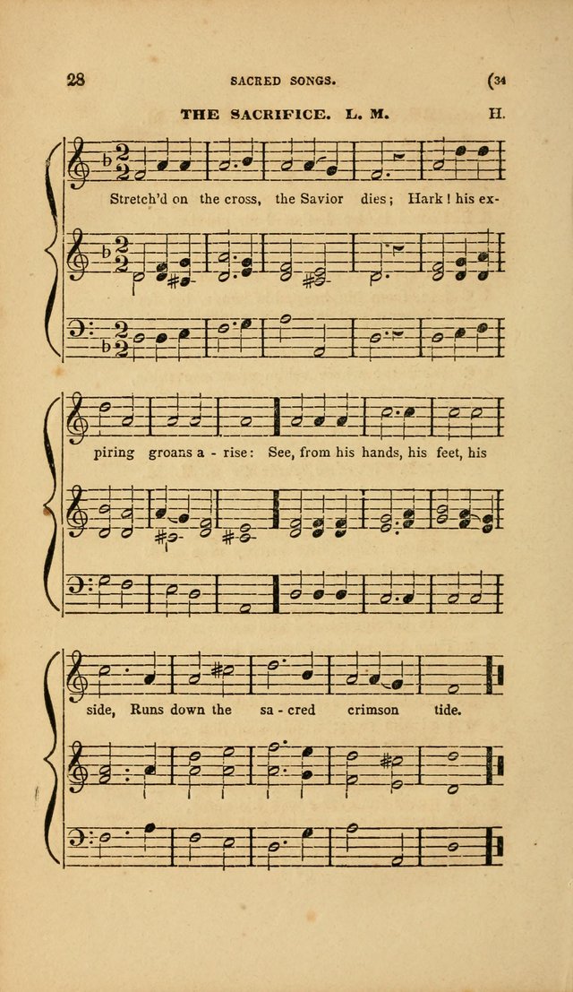 Sacred Songs for Family and Social Worship: comprising the most approved spiritual hymns with chaste and popular tunes page 34