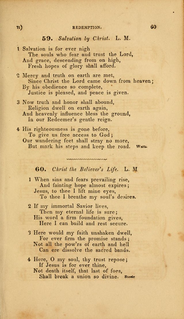 Sacred Songs for Family and Social Worship: comprising the most approved spiritual hymns with chaste and popular tunes page 71