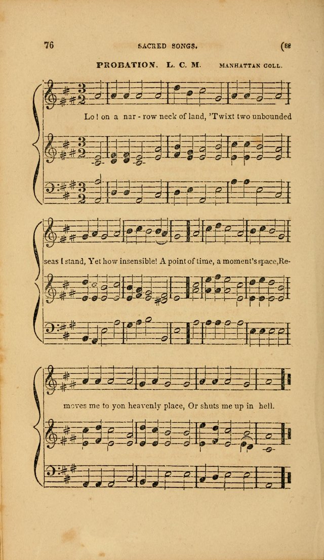 Sacred Songs for Family and Social Worship: comprising the most approved spiritual hymns with chaste and popular tunes page 88