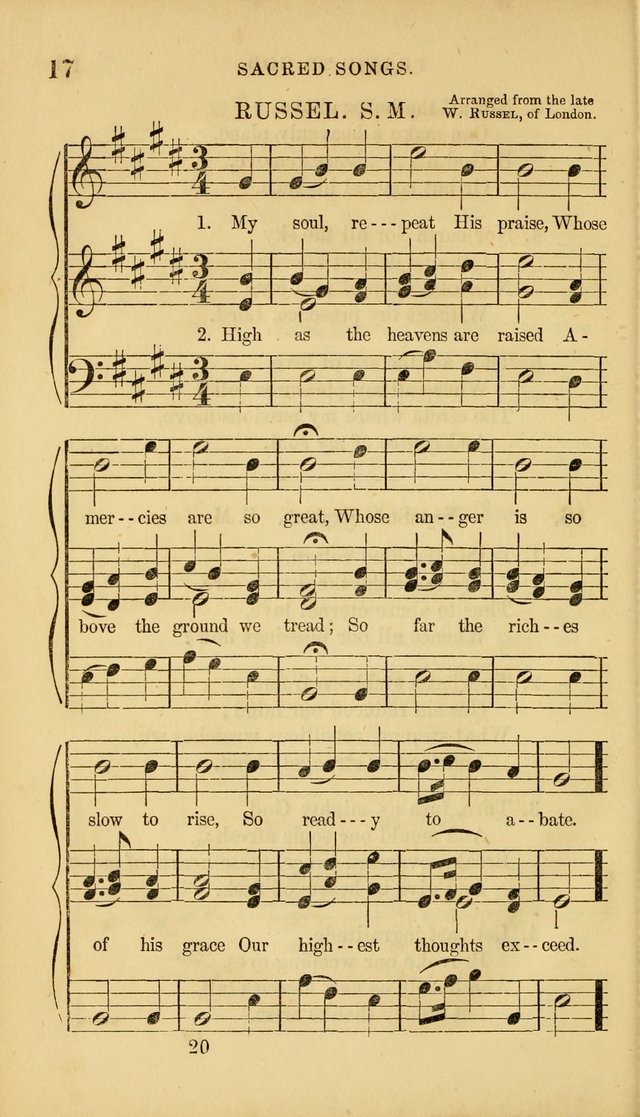 Sacred Songs for Family and Social Worship: comprising the most approved spiritual hymns with chaste and popular tunes ( New ed. rev. and enl.) page 20