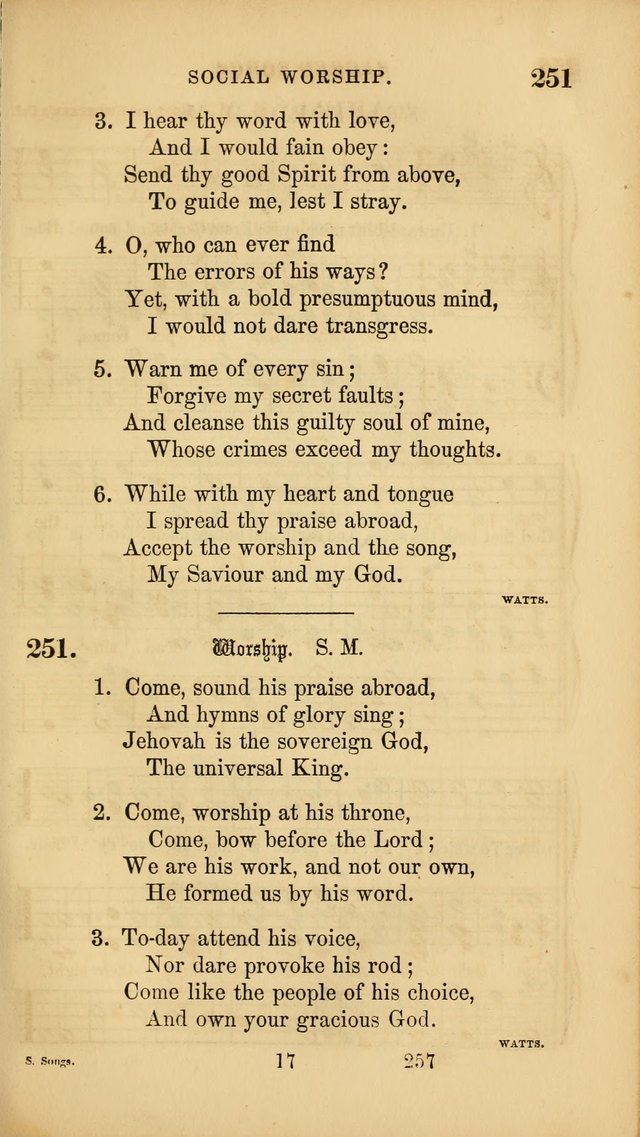 Sacred Songs for Family and Social Worship: comprising the most approved spiritual hymns with chaste and popular tunes ( New ed. rev. and enl.) page 259
