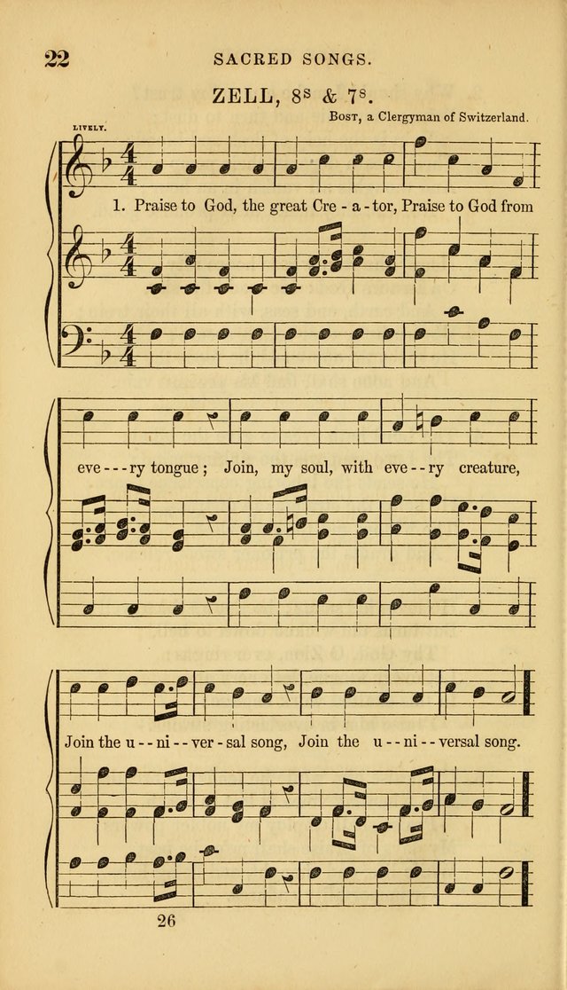 Sacred Songs for Family and Social Worship: comprising the most approved spiritual hymns with chaste and popular tunes ( New ed. rev. and enl.) page 26