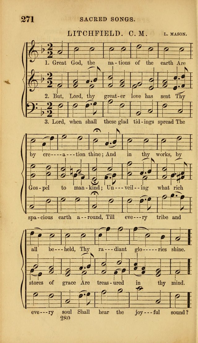 Sacred Songs for Family and Social Worship: comprising the most approved spiritual hymns with chaste and popular tunes ( New ed. rev. and enl.) page 282