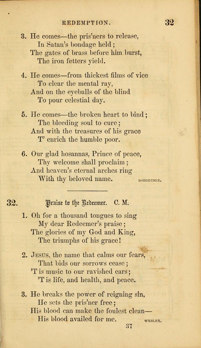 Sacred Songs for Family and Social Worship: comprising the most approved spiritual hymns with chaste and popular tunes ( New ed. rev. and enl.) page 37