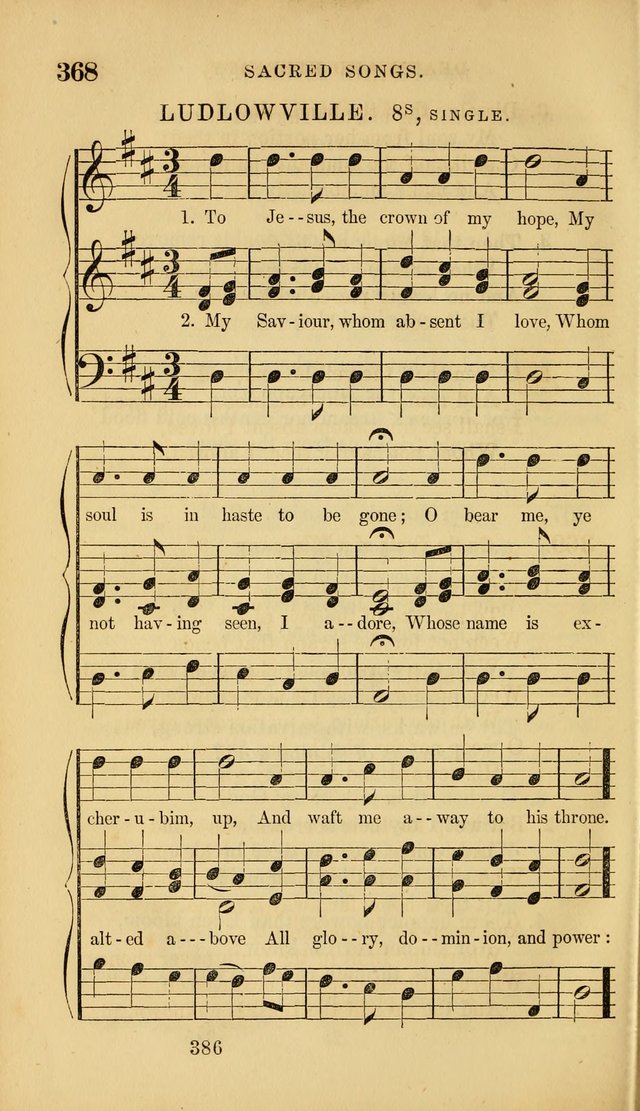 Sacred Songs for Family and Social Worship: comprising the most approved spiritual hymns with chaste and popular tunes ( New ed. rev. and enl.) page 388