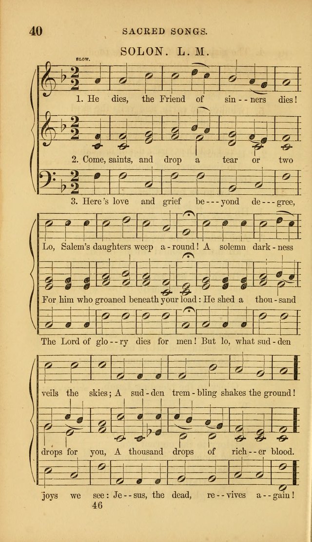 Sacred Songs for Family and Social Worship: comprising the most approved spiritual hymns with chaste and popular tunes ( New ed. rev. and enl.) page 46