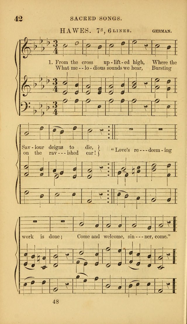 Sacred Songs for Family and Social Worship: comprising the most approved spiritual hymns with chaste and popular tunes ( New ed. rev. and enl.) page 48