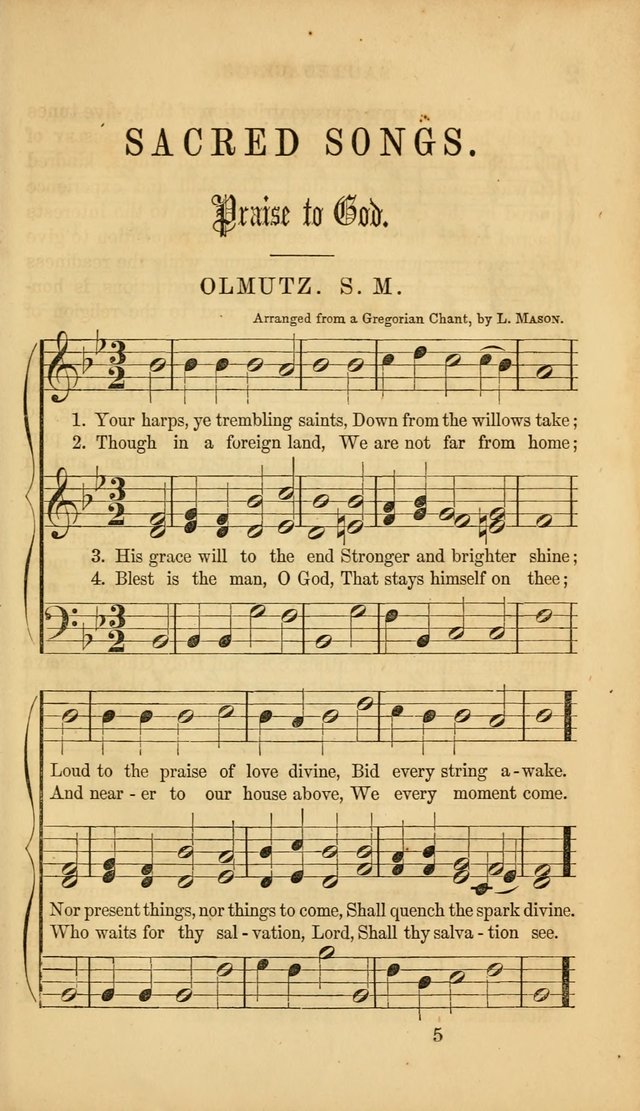 Sacred Songs for Family and Social Worship: comprising the most approved spiritual hymns with chaste and popular tunes ( New ed. rev. and enl.) page 5