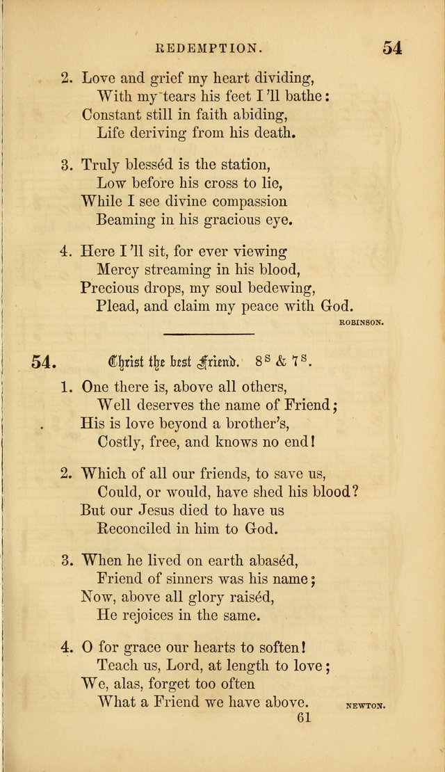 Sacred Songs for Family and Social Worship: comprising the most approved spiritual hymns with chaste and popular tunes ( New ed. rev. and enl.) page 61