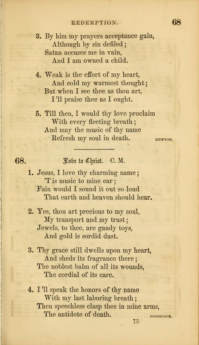Sacred Songs for Family and Social Worship: comprising the most approved spiritual hymns with chaste and popular tunes ( New ed. rev. and enl.) page 75