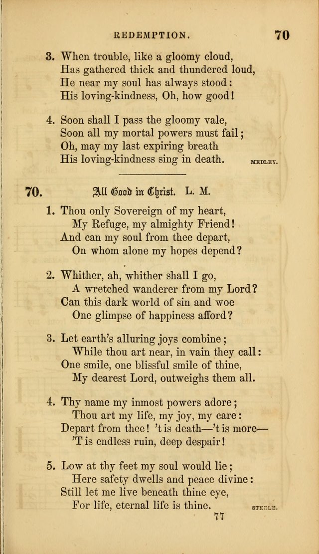 Sacred Songs for Family and Social Worship: comprising the most approved spiritual hymns with chaste and popular tunes ( New ed. rev. and enl.) page 77