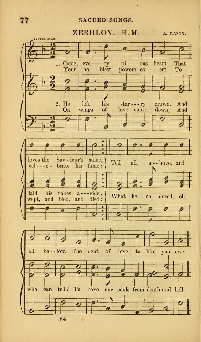 Sacred Songs for Family and Social Worship: comprising the most approved spiritual hymns with chaste and popular tunes ( New ed. rev. and enl.) page 84