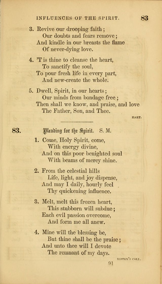 Sacred Songs for Family and Social Worship: comprising the most approved spiritual hymns with chaste and popular tunes ( New ed. rev. and enl.) page 91