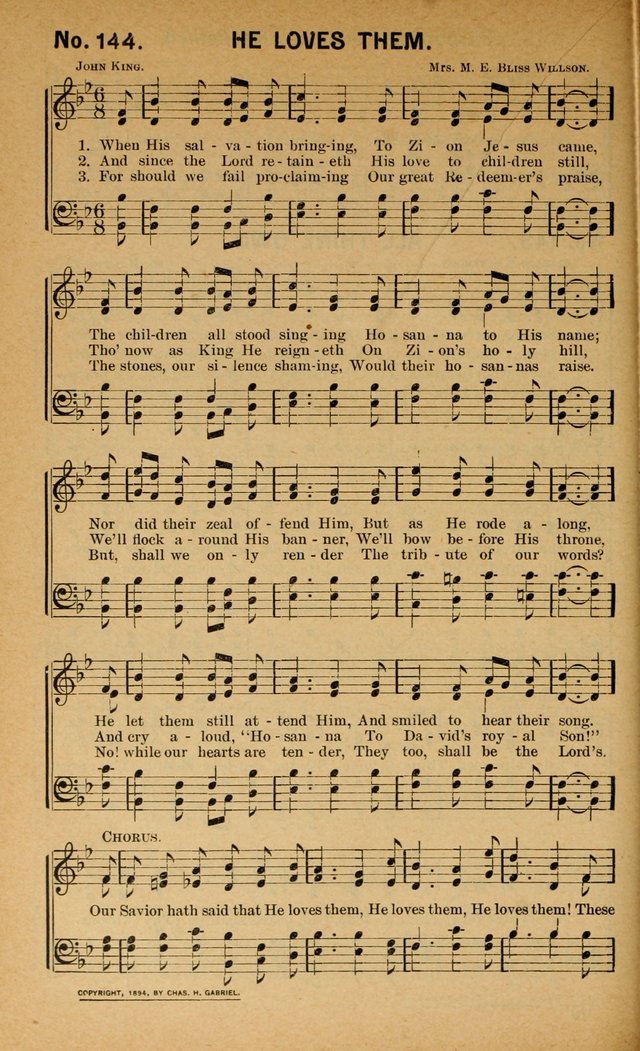 Salvation Songs: for gospel meetings, Endeavor Societies, Epworth Leagues, Baptist Unions, Sunday schools and prayer meetings page 147