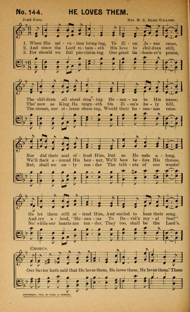 Salvation Songs: for gospel meetings, Endeavor Societies, Epworth Leagues, Baptist Unions, Sunday schools and prayer meetings page 147