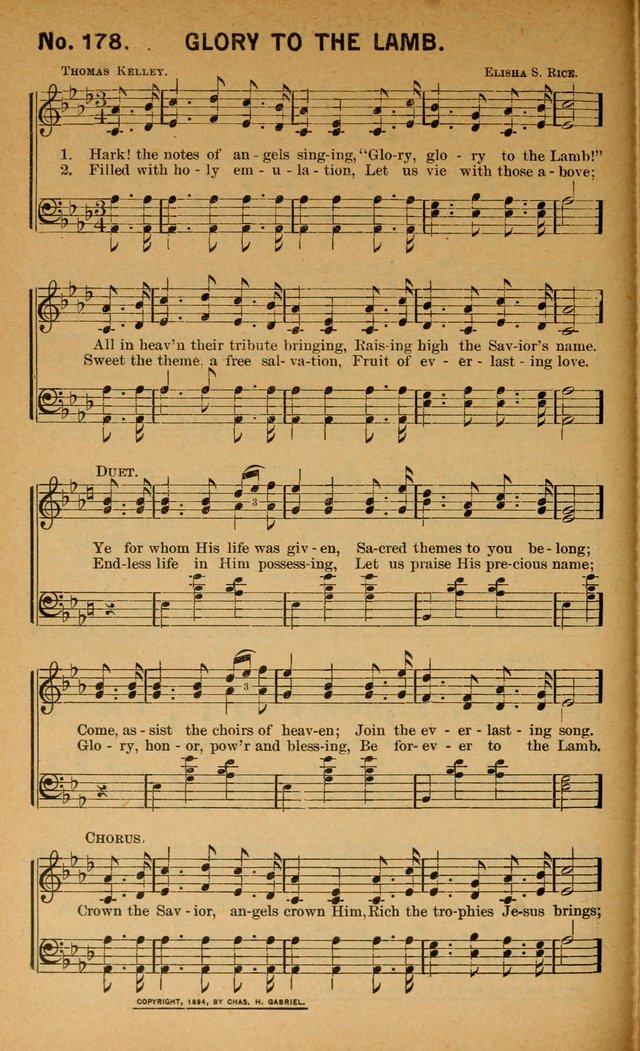 Salvation Songs: for gospel meetings, Endeavor Societies, Epworth Leagues, Baptist Unions, Sunday schools and prayer meetings page 181