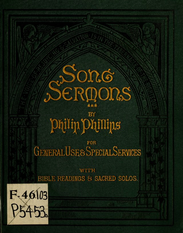 Song Sermons for General Use and Special Services page ii