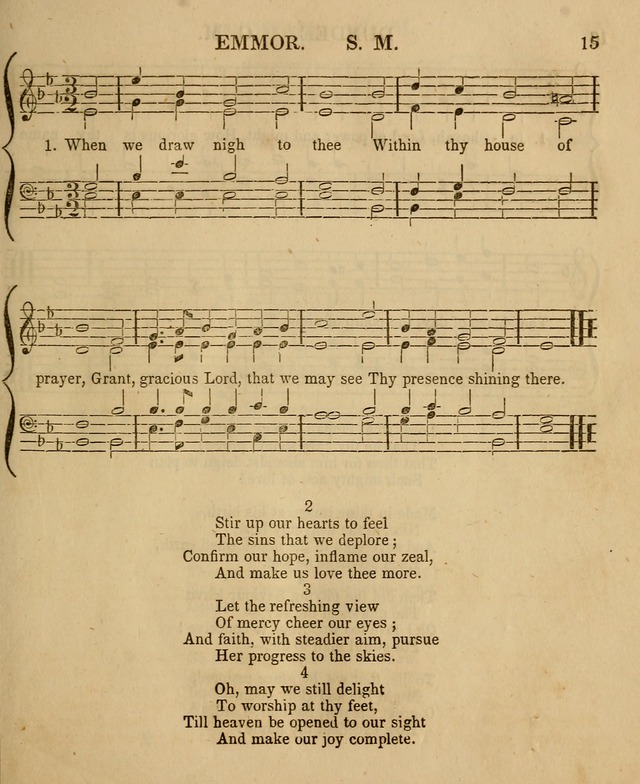 The Sabbath School Harp: being a selection of tunes and hynns, adapted to the wants of Sabbath schools, families, and social meetings (2nd ed.) page 15