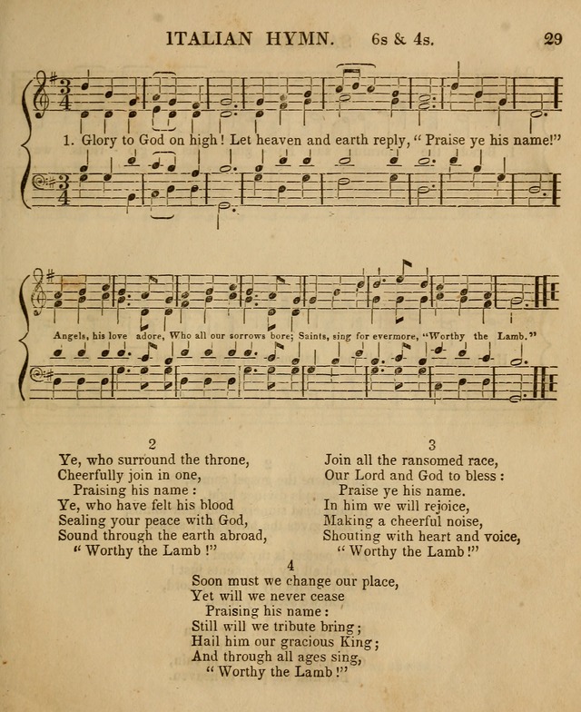 The Sabbath School Harp: being a selection of tunes and hynns, adapted to the wants of Sabbath schools, families, and social meetings (2nd ed.) page 29