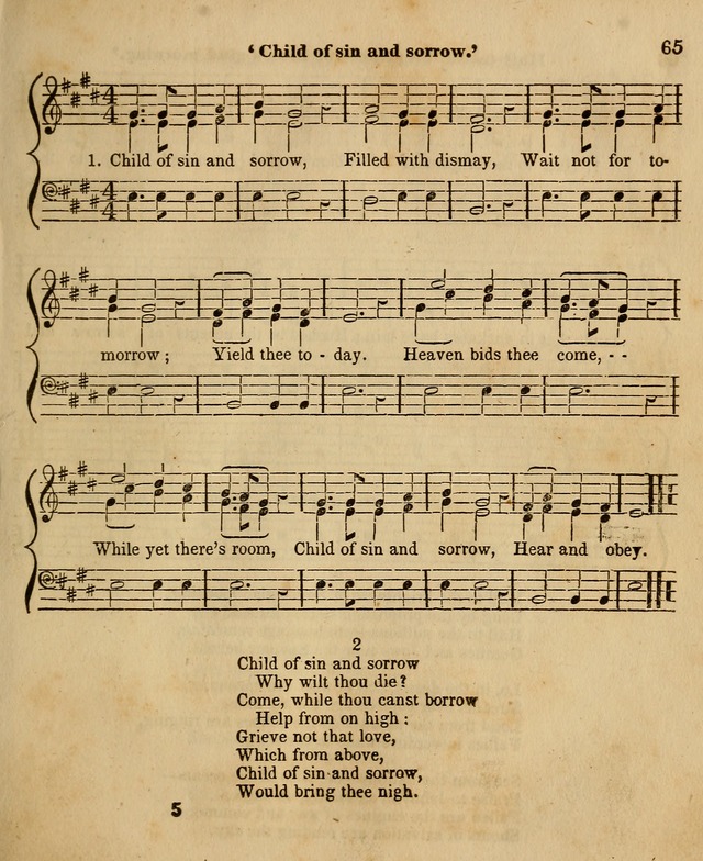 The Sabbath School Harp: being a selection of tunes and hynns, adapted to the wants of Sabbath schools, families, and social meetings (2nd ed.) page 67
