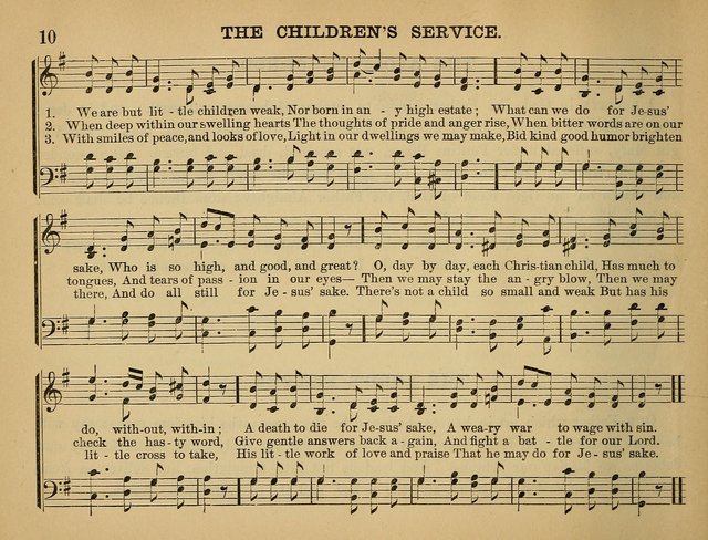 The Sunday School Hymnal: a collection of hymns and music for use in Sunday school services and social meetings page 10