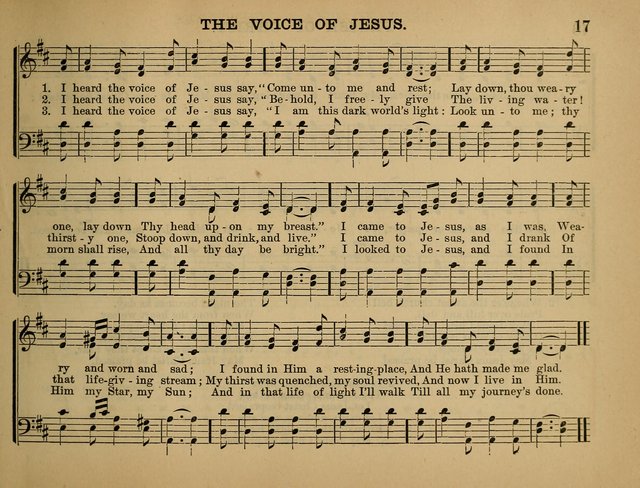 The Sunday School Hymnal: a collection of hymns and music for use in Sunday school services and social meetings page 17