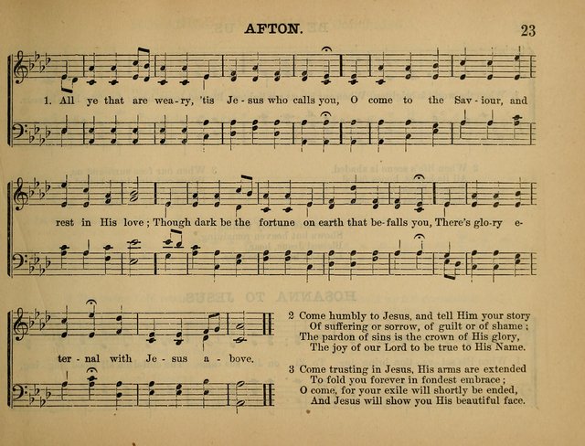 The Sunday School Hymnal: a collection of hymns and music for use in Sunday school services and social meetings page 23