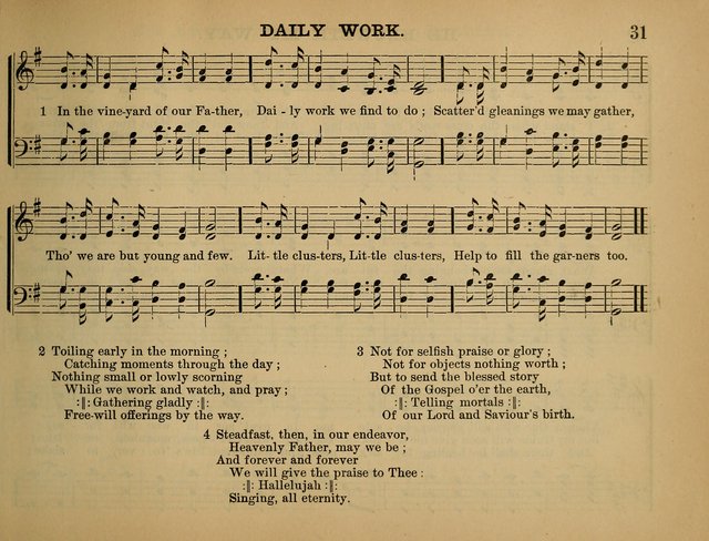 The Sunday School Hymnal: a collection of hymns and music for use in Sunday school services and social meetings page 31