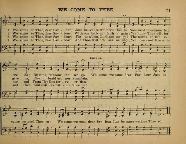 The Sunday School Hymnal: a collection of hymns and music for use in Sunday school services and social meetings page 71