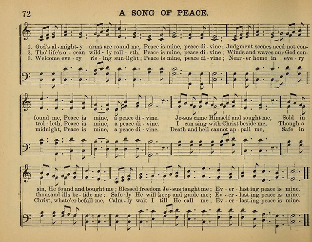The Sunday School Hymnal: a collection of hymns and music for use in Sunday school services and social meetings page 72