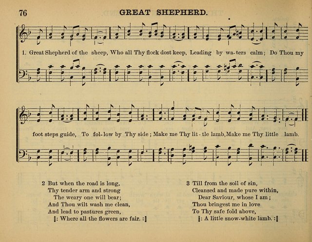 The Sunday School Hymnal: a collection of hymns and music for use in Sunday school services and social meetings page 76