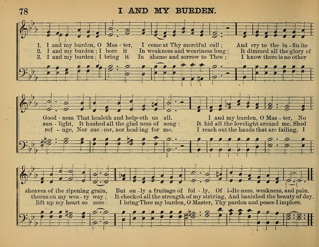 The Sunday School Hymnal: a collection of hymns and music for use in Sunday school services and social meetings page 78