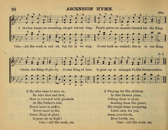 The Sunday School Hymnal: a collection of hymns and music for use in Sunday school services and social meetings page 98