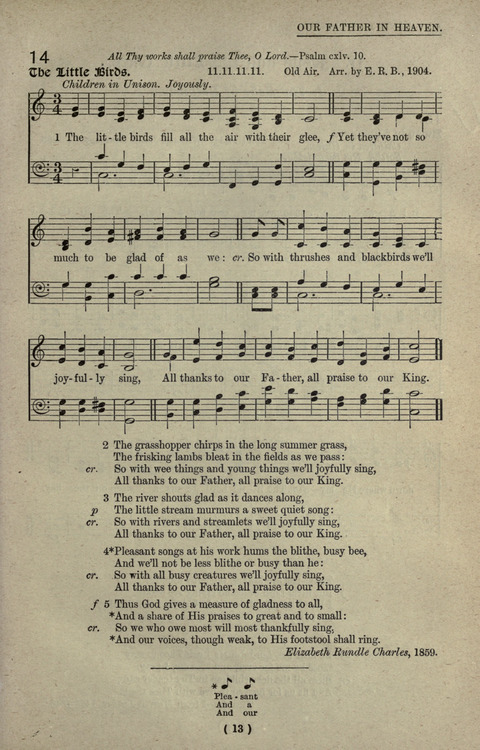 The Sunday School Hymnary: a twentieth century hymnal for young people (4th ed.) page 12