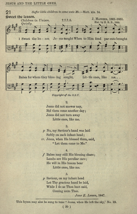 The Sunday School Hymnary: a twentieth century hymnal for young people (4th ed.) page 19