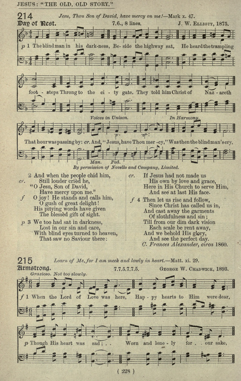 The Sunday School Hymnary: a twentieth century hymnal for young people (4th ed.) page 227