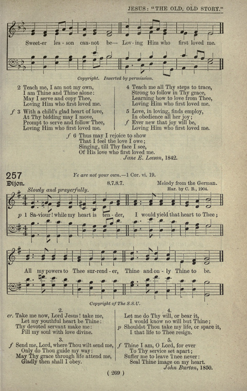 The Sunday School Hymnary: a twentieth century hymnal for young people (4th ed.) page 268