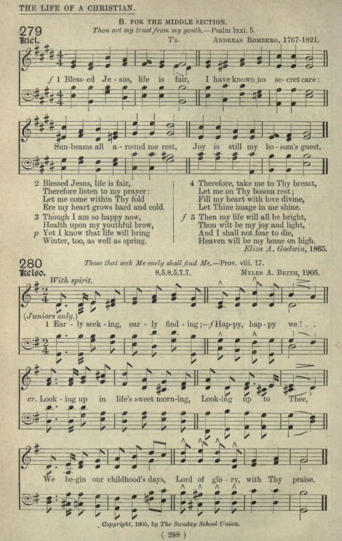 The Sunday School Hymnary: a twentieth century hymnal for young people (4th ed.) page 287