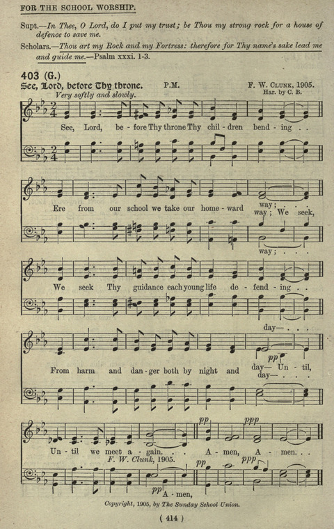 The Sunday School Hymnary: a twentieth century hymnal for young people (4th ed.) page 413