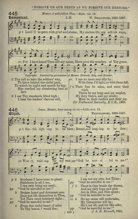 The Sunday School Hymnary: a twentieth century hymnal for young people (4th ed.) page 452